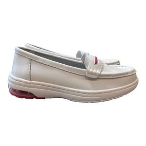 MaxMuxun White Pink Flat Anti-Skid Breathable Medical Nurse Shoes Women's Size 8